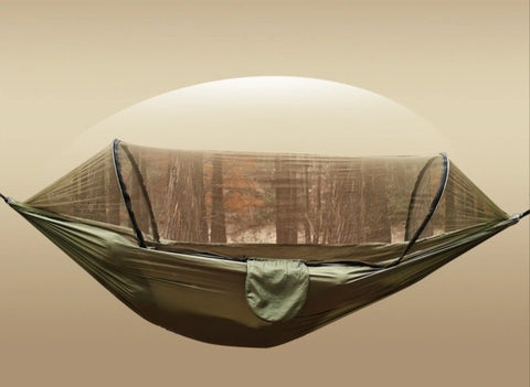 Automatic mosquito net hammock, 260x140cm / Minikauf.ch