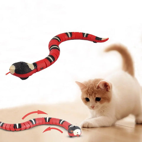 Interactive cat toy snake with sensors / Minikauf.ch
