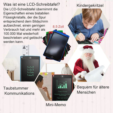 Farbige LCD Schreib- und Lerntafel, Elektronische Zeichnungen / Minikauf.ch