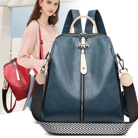 Leather fashion backpack / Minikauf.ch