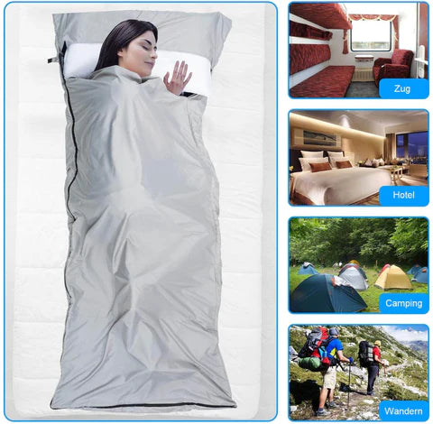 Light, heatable sleeping bag insert / Minikauf.ch