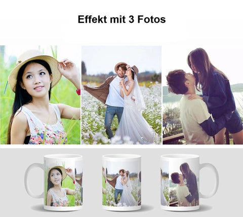 Personalized color change coffee cup with photo / Minikauf.ch