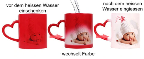 Personalisierte Farbwechsel Kaffeetasse mit Foto / Minikauf.ch