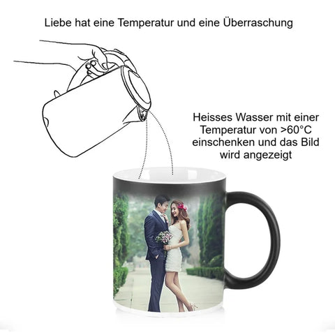 Personalized color change coffee cup with photo / Minikauf.ch