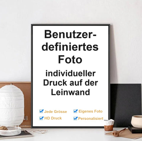 Personalisiertes HD Poster mit Foto und Holz Bilderrahmen / Minikauf.ch
