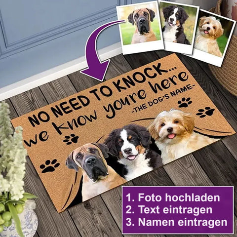 Personalized pet doormat with text, photo & name / Minikauf.ch