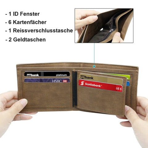 Personalized leather wallet with picture & text / Minikauf.ch