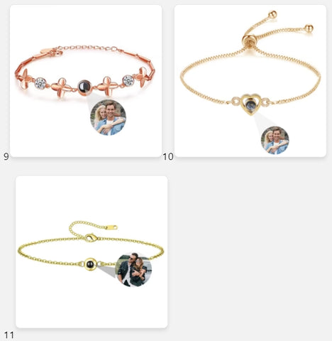 Personalized projection bracelet with photo / Minikauf.ch