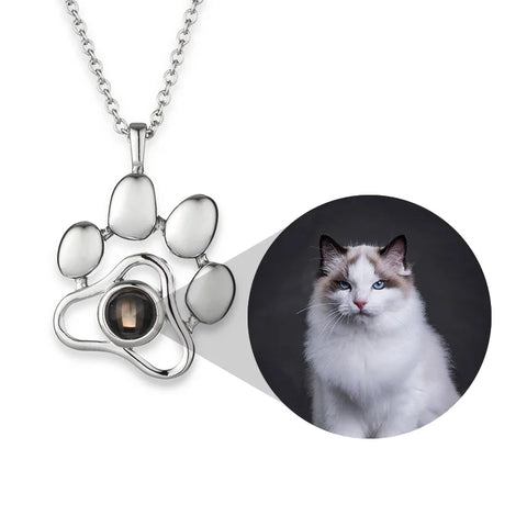 Pet paw necklace with photo / Minikauf.ch