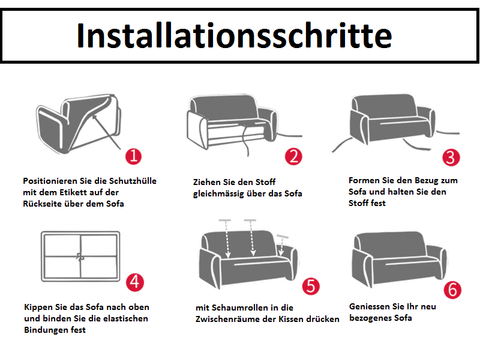 Stretch Sofabezug Deluxe, einfarbig / Minikauf.ch