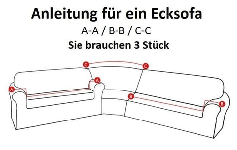 Stretch Sofabezug Deluxe, einfarbig / Minikauf.ch