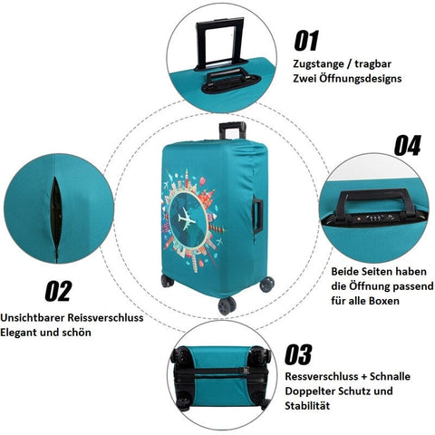 Personalisierte Reisekofferschutzhülle mit eigenem Foto, schützt vor Schmutz, Beschädigungen / Minikauf.ch