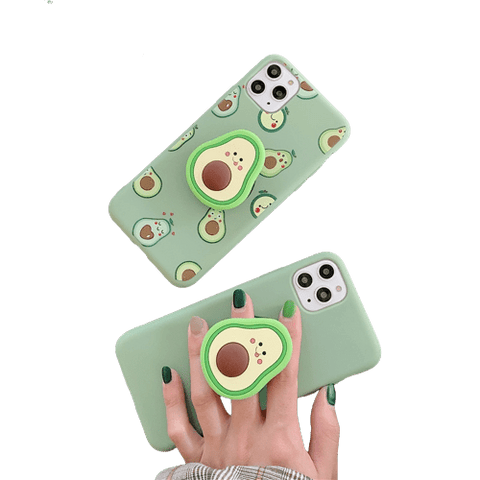 3D cartoon finger mobile phone holder, pear / Minikauf.ch