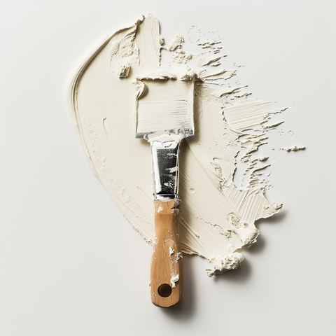 A Stripping Knife With Compound Paste On It