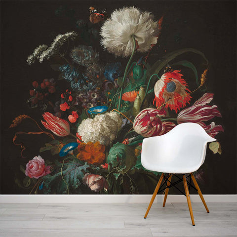 de Heem Vase of Flowers Oil Painting Wallpaper Mural