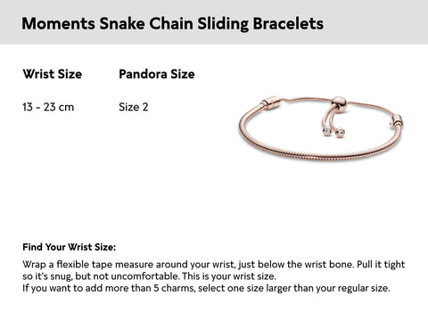 Pandora Moments Snake Chain Slider Bracelet