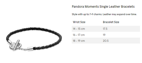 Pandora Moments Braided Leather T-bar Bracelet