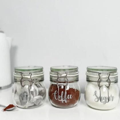 Shabby2Chic Boutique set of 3 glass storage cannisters