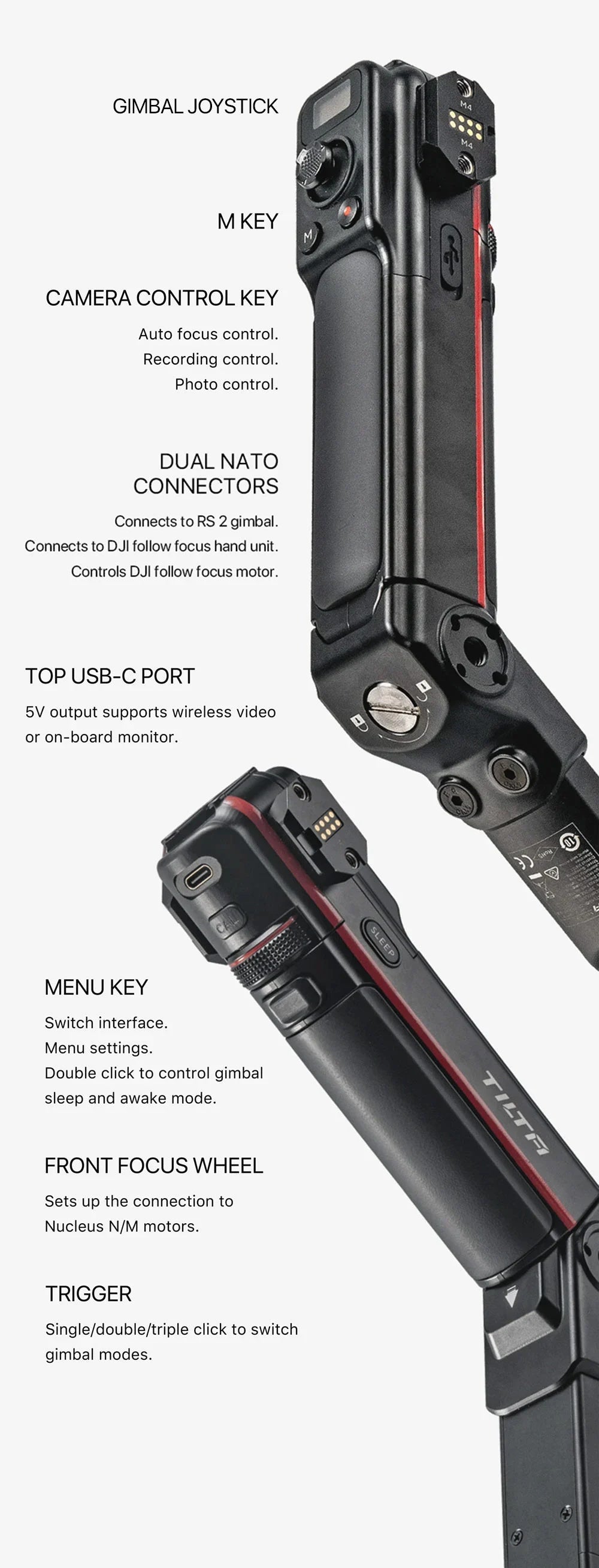 Rear Operating Control Handle for RS 2