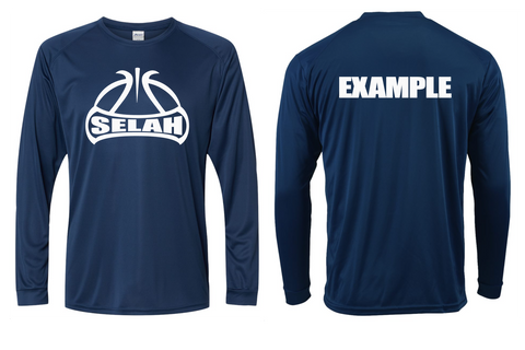 Adult Selah Basketball Performance Long Sleeve - Navy – Apple & Vine Co.