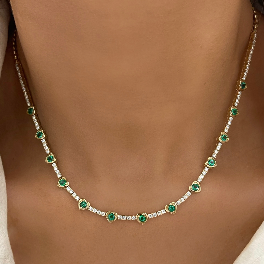 green diamond necklace