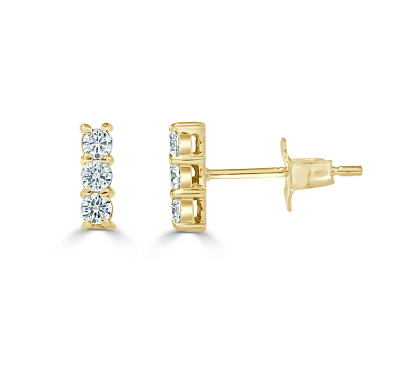 Vrijgekomen behandeling actrice Brylee Diamond Bar Stud Earrings – RW Fine Jewelry