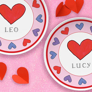 Personalized Valentine's Plate for Kids