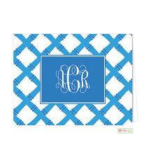 Blue Bamboo Monogrammed Note