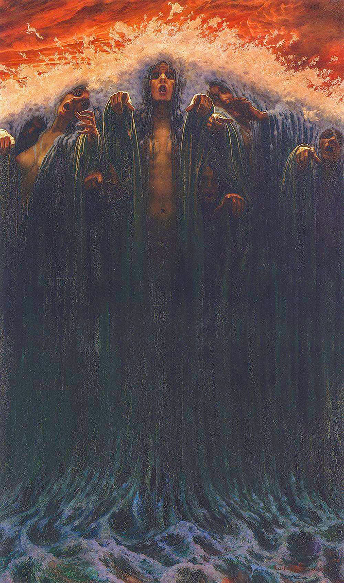 Carlos Schwabe - La Vague (1907) The Wave - 17