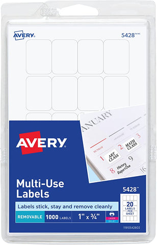 Avery 5428 Removable Labels