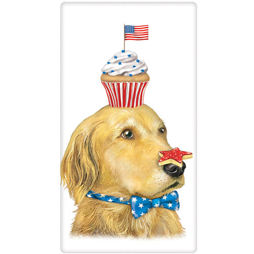 Retriever Flag Cupcake Bagged Towel