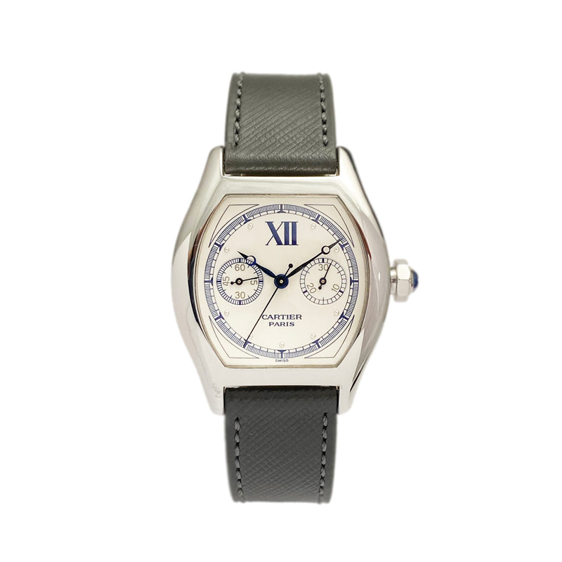 cartier tortue chronograph single push piece