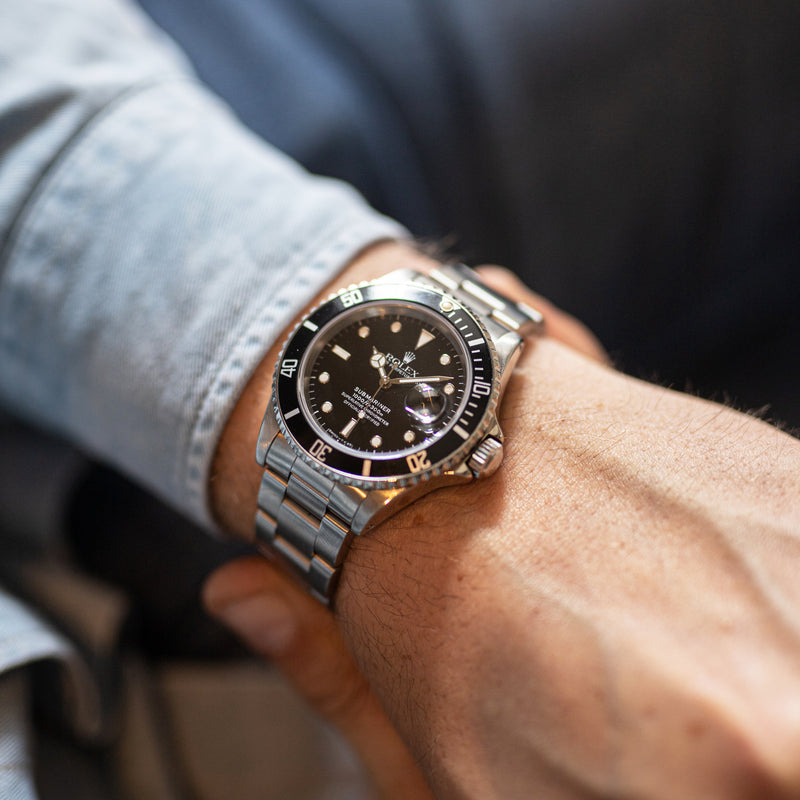 rolex 16610 on wrist