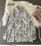 【新款夏季】长袖衬衫ins日系清新薄款宽松慵懒风痞帅式衬衣【LK-YY625】