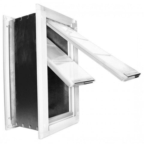 Endura double flap wall mount flaps swinging open 