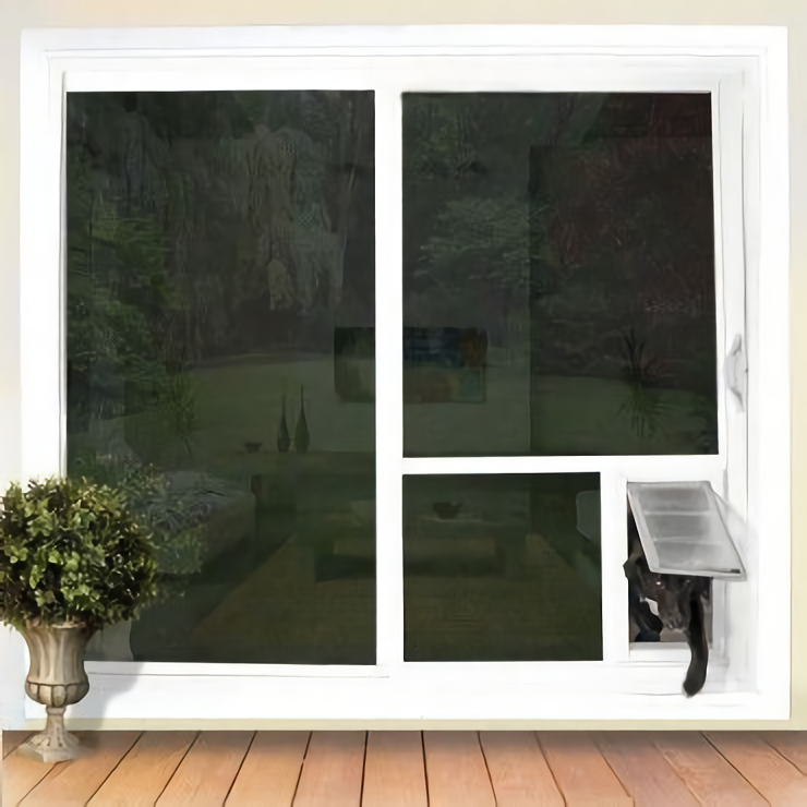 sliding door with built in dog door