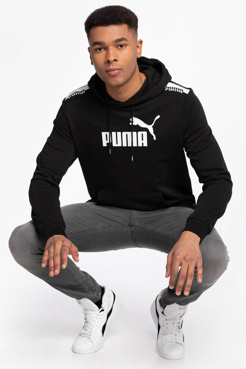 puma black and white jumper