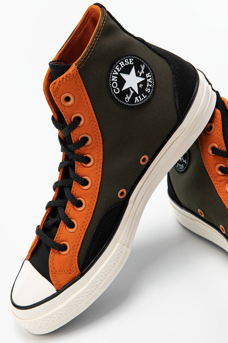 black orange converse