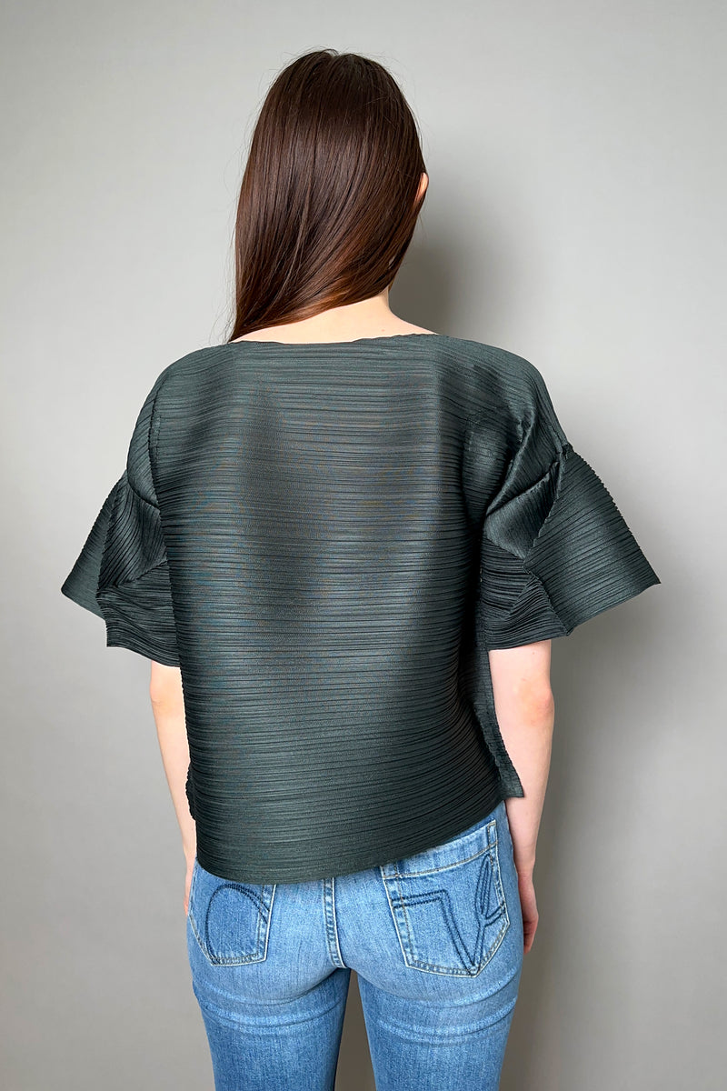 Pleats Please Tour Top in Charcoal