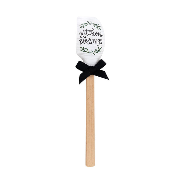 Brownlow Gifts Silicone Spatula w/ Cute Saying Wooden Handle