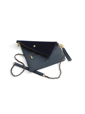 The Finsbury Women s Clutch Navy Suede Fairfax Favor