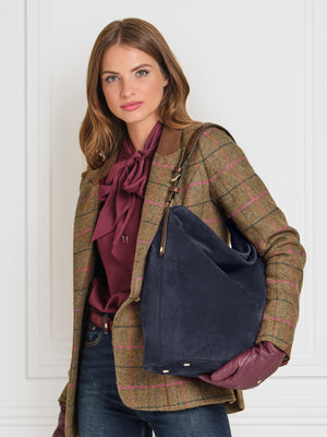 THE MAYFAIR LEATHER CROSSBODY BAG - SLATE BLUE – STYLE ON THE GO