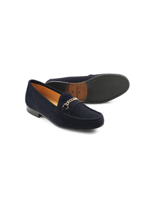 The Apsley - Women's Loafer - Navy Blue Suede | Fairfax & Favor