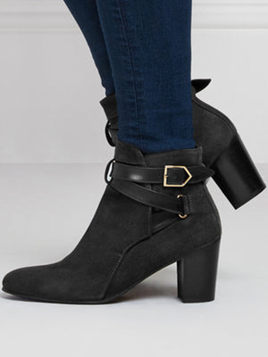 The Kensington - Women's Ankle Boot - Black Suede | Fairfax & Favor