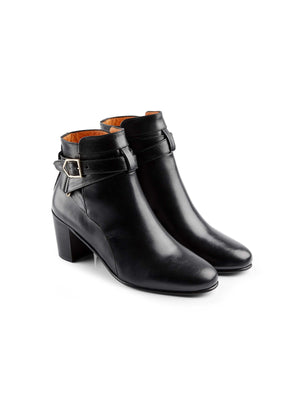 The Kensington - Women's Ankle Boot - Black Leather | Fairfax & Favor