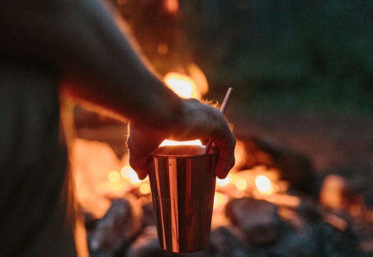 copper straw united by blue