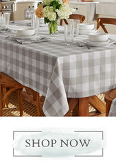 Gray Buffalo Check Table Cloth