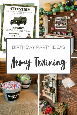 Army Training Birthday Party Pinterest Pin