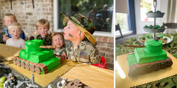 Army Training Birthday Party Cake