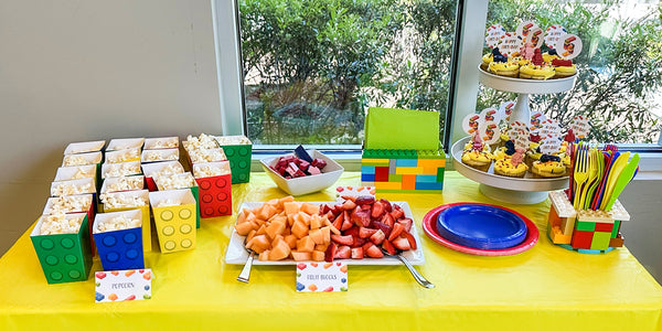 Lego Master Builder Birthday Party Food Table Decorations